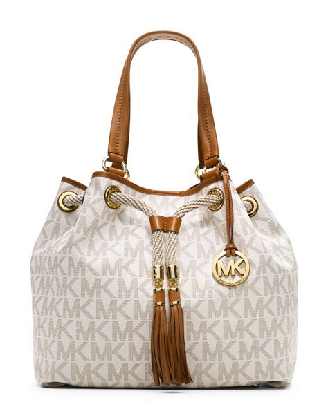 michael kors rectangular white rose bag|michael kors large tote handbags.